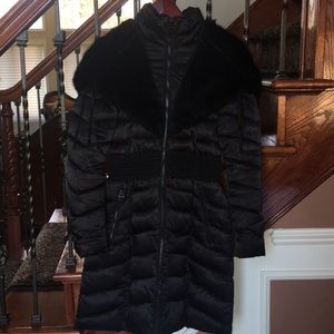 Laundry by Shelli Legal Hooded Fur Puffer Coat